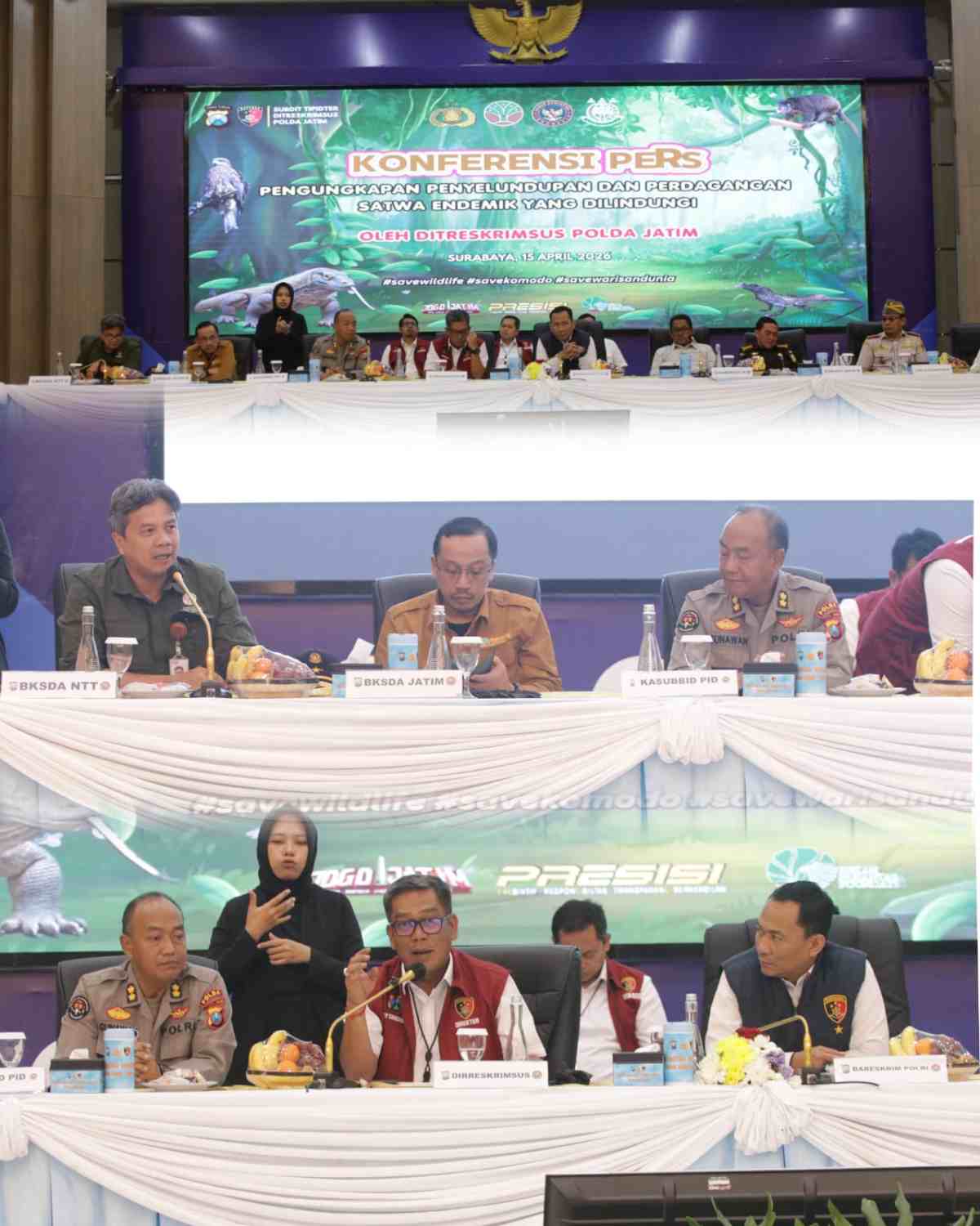 Polda Jatim Ungkap Jaringan Perdagangan Satwa Dilindungi Belasan Tersangka Diamankan