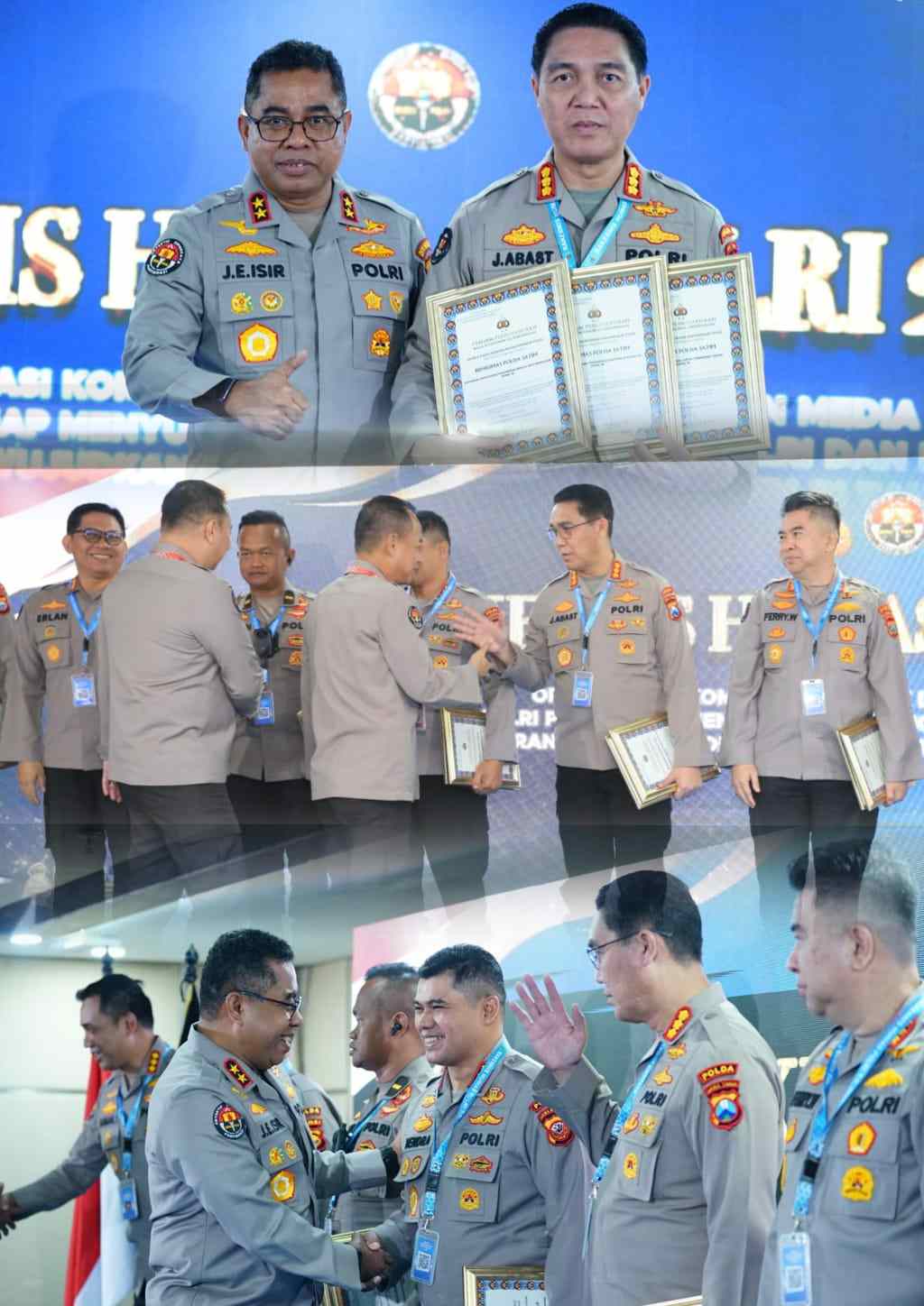 Bidhumas Polda Jatim Raih 3 Penghargaan Nasional di Rakernis Humas Polri 2026