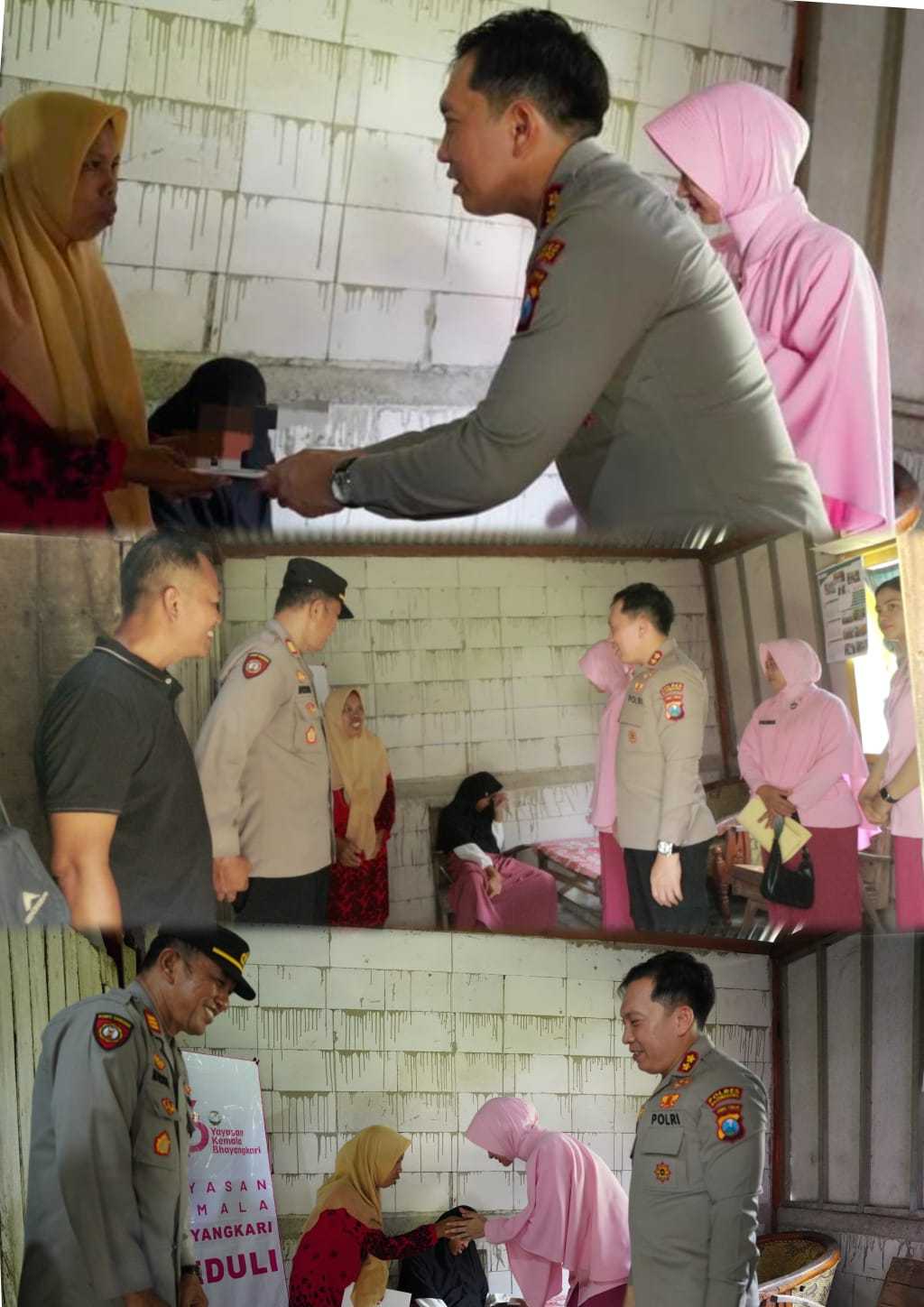 Polri Untuk Masyarakat : Kapolres Bojonegoro Beri Bantuan Anak Difabel