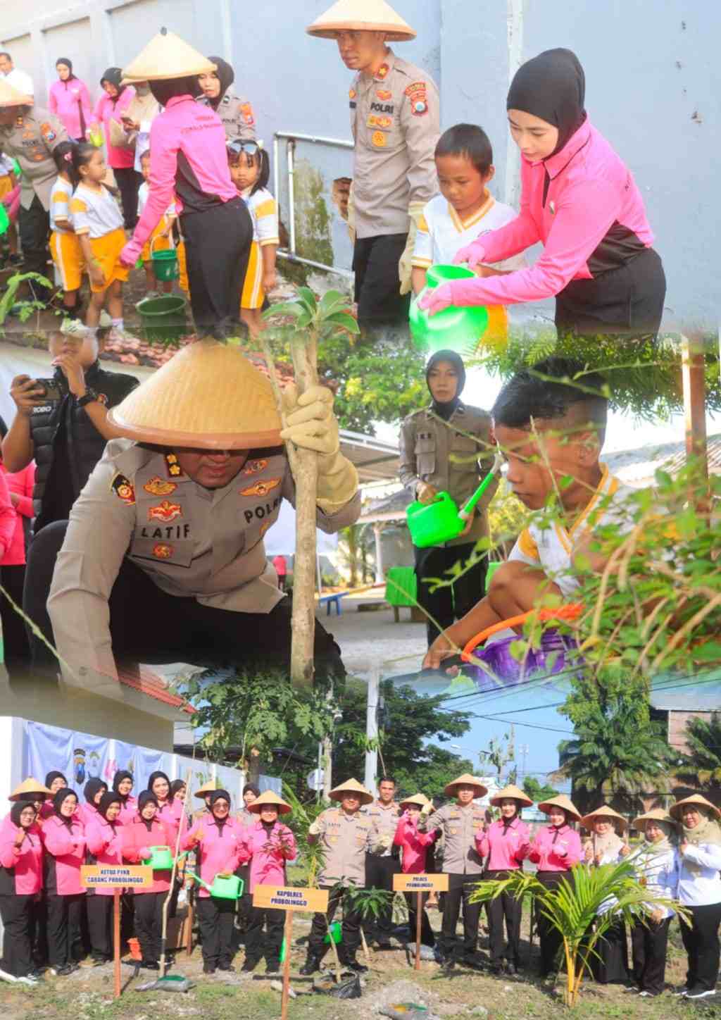 Gerakan Indonesia ASRI : Polres Probolinggo Gelar Aksi Penghijauan Pulihkan Lahan Kritis