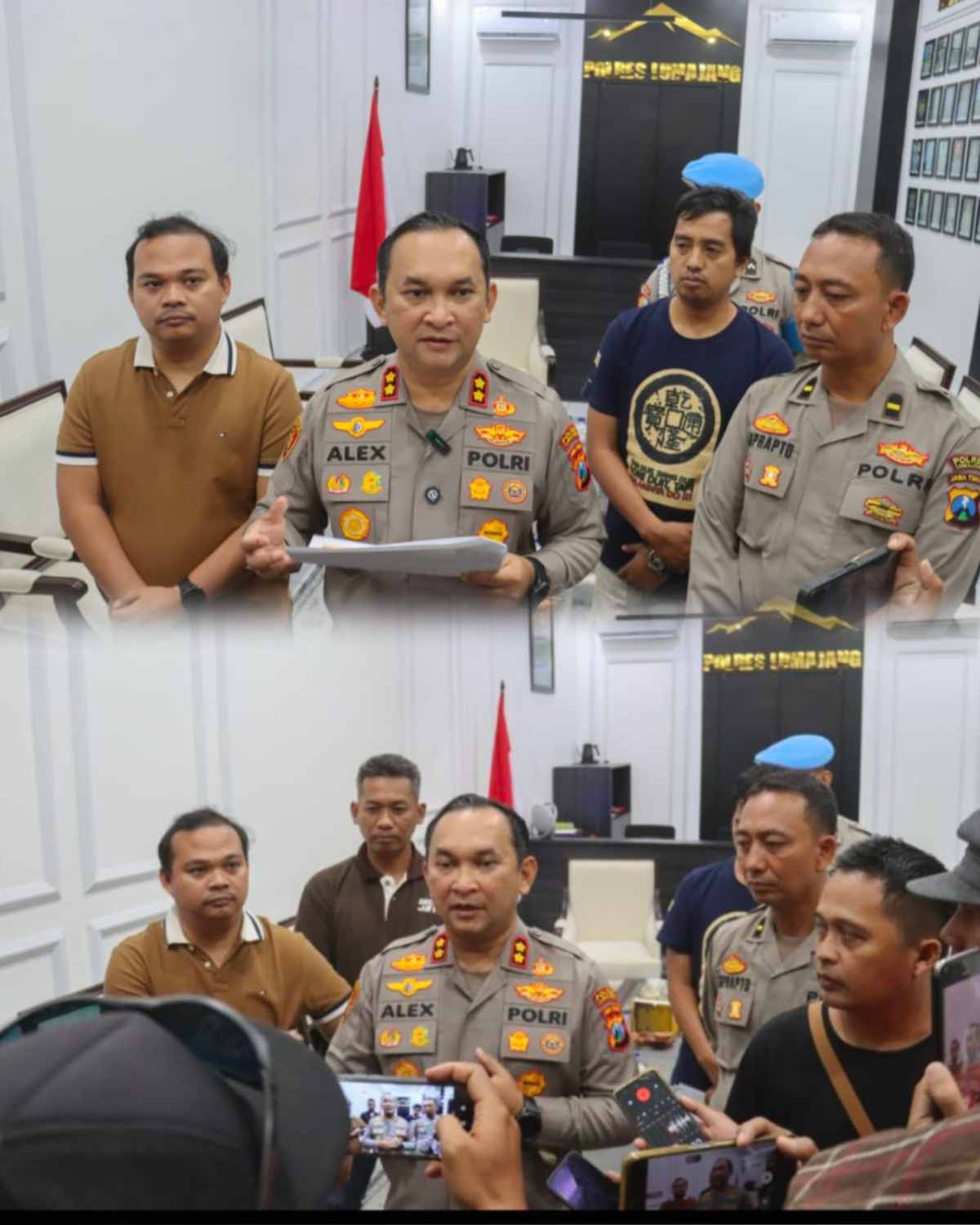 Polres Lumajang Amankan 10 Terduga Pelaku Penganiayaan Kepala Desa Pakel