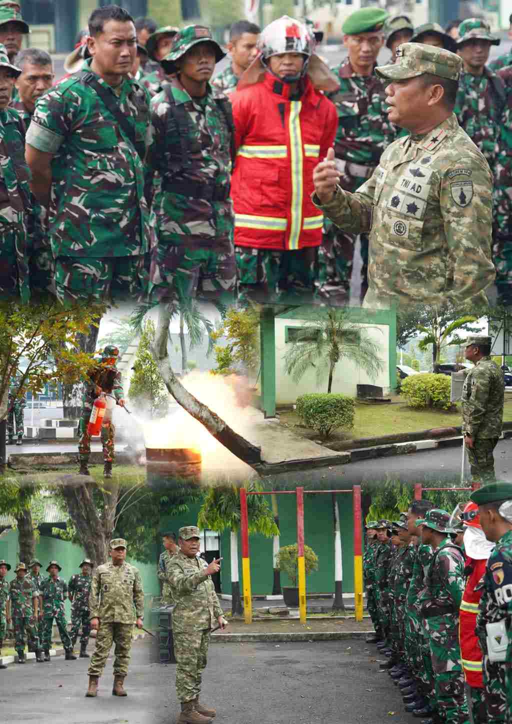 Danrem 084/BJ Tinjau Latihan Kesiapsiagaan Hadapi Kebakaran Gudang Munisi dan Bahan Peledak.