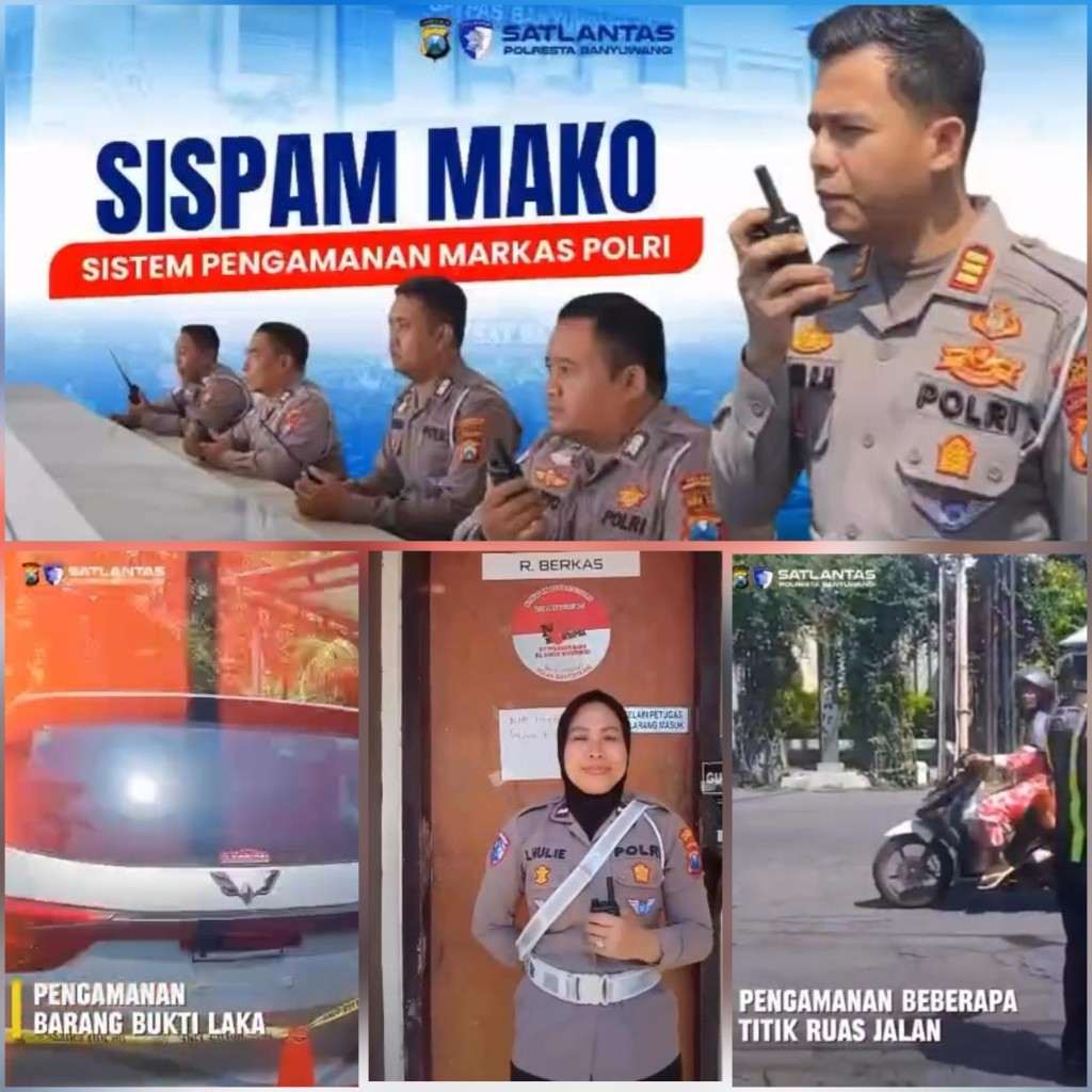 Satlantas Polresta Banyuwangi Tingkatkan Kesiapsiagaan Lewat Sispam Mako, Pengamanan Berlapis Diterapkan