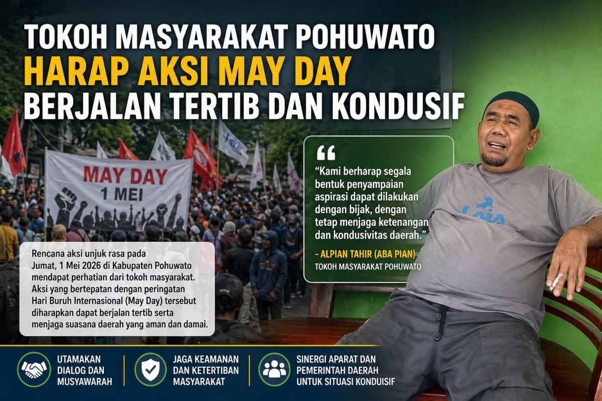 Tokoh Masyarakat Pohuwato Harap Aksi May Day Berjalan Tertib dan Kondusif