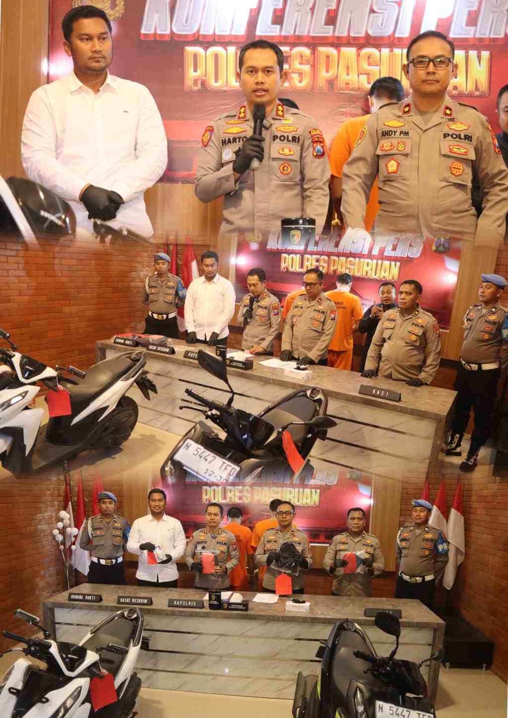 Polres Pasuruan Ungkap 3 Kasus Kejahatan Jalanan, Tersangka Begal Diamankan