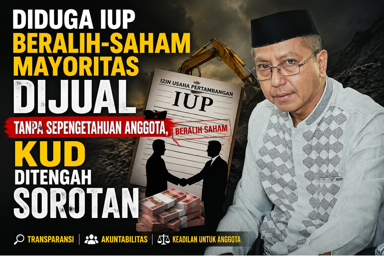 Diduga IUP Beralih-Saham Mayoritas Dijual Tanpa Sepengetahuan Anggota, KUD Ditengah Sorotan