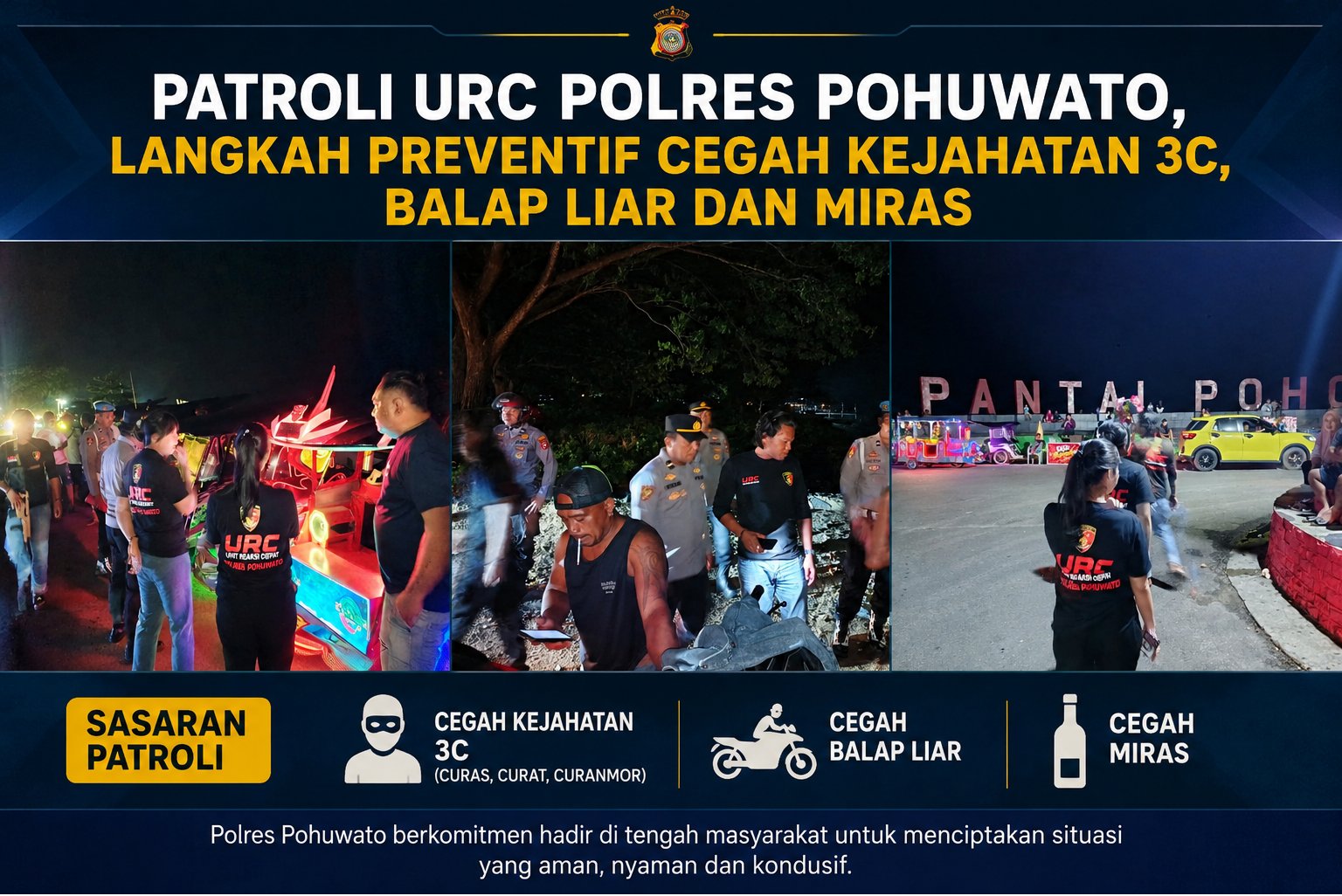 Kasatgas URC: Patroli Rutin Bentuk Kehadiran Polisi di Tengah Masyarakat
