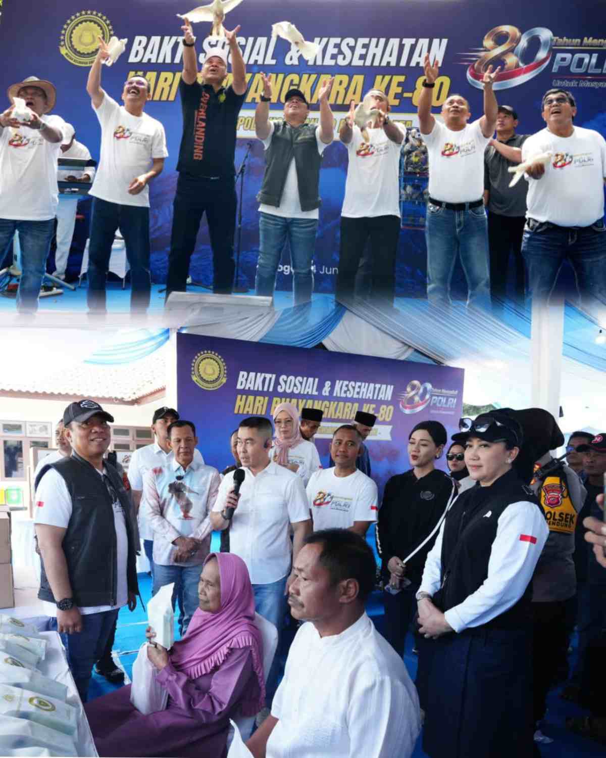Sambut Hari Bhayangkara ke-80, Wakapolri dan Akpol '90 Dhira Brata Gelar Bakti Sosial dan Kesehatan di Bogor